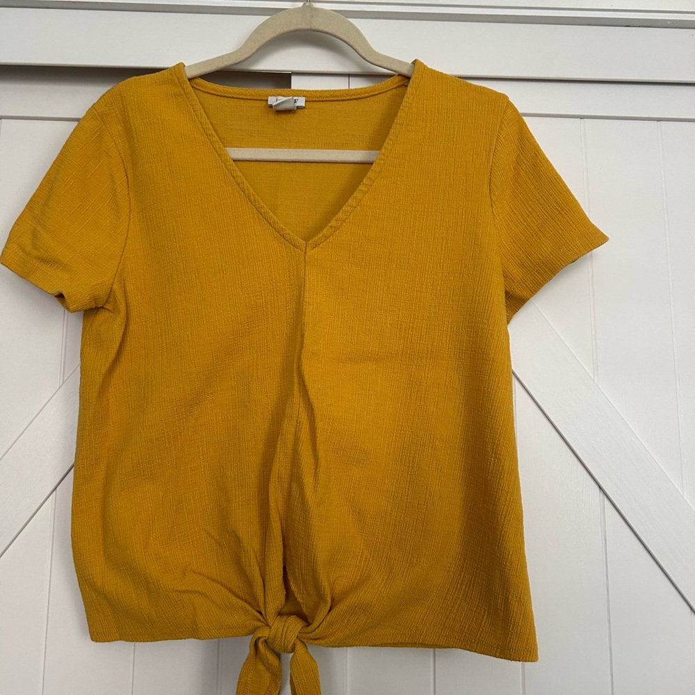 J. Crew Mustard Yellow Short Sleeve Top